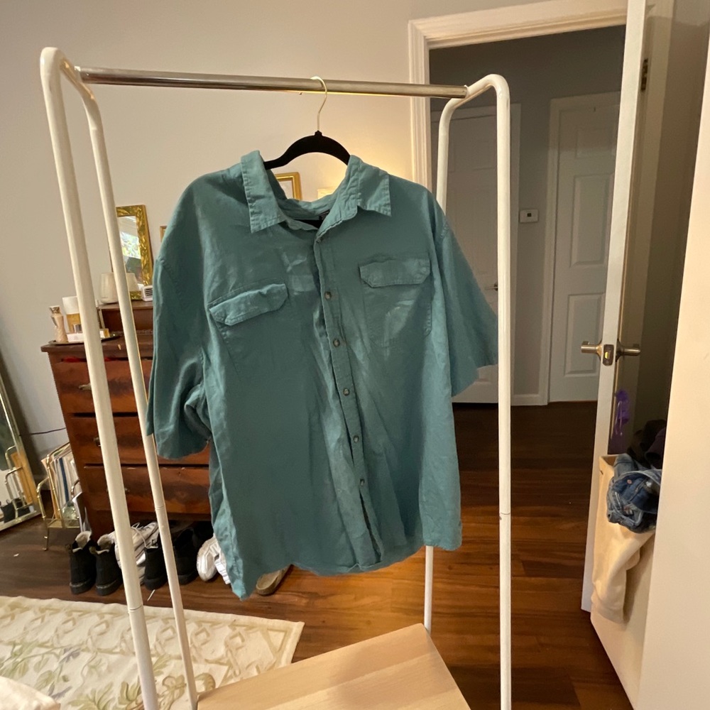 Blue Wrangler Button Up-2XL